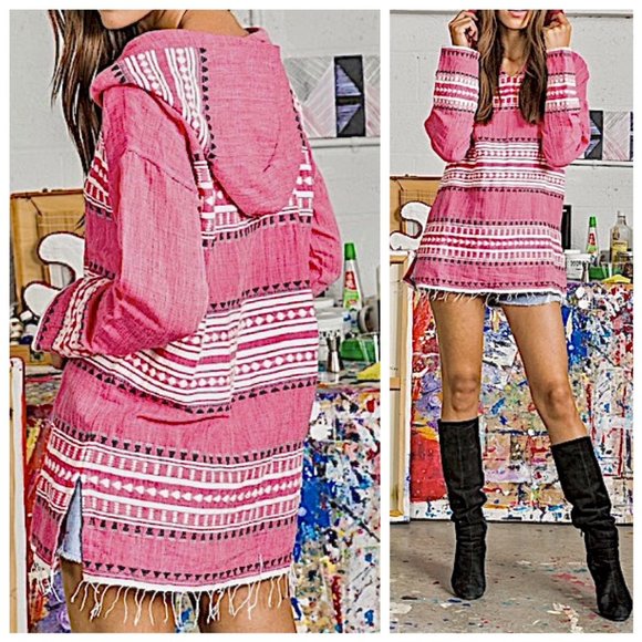 2xHP🎉 New Lemlem Makari Hoodie in Raspberry Size S - Picture 1 of 9